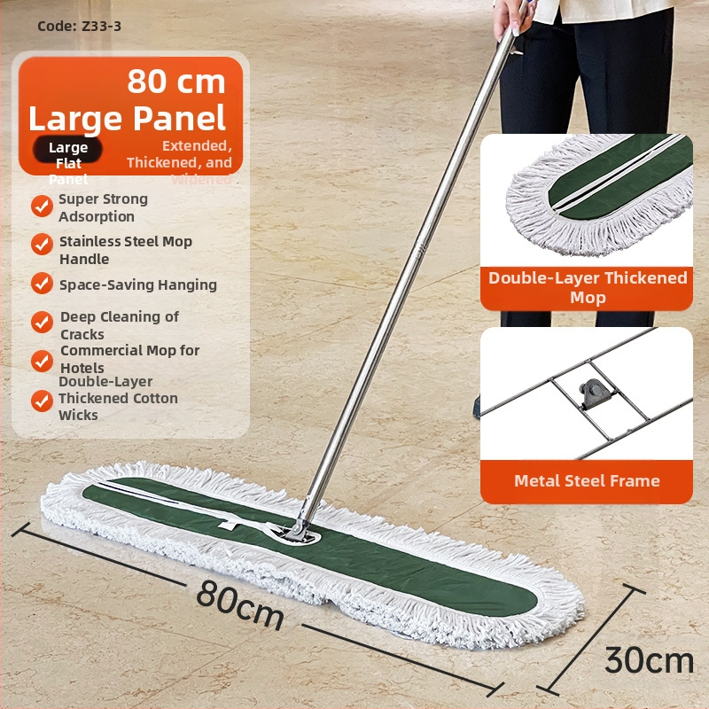 Por toló felmosó, pamut fej, rozsdamentes acél nyél, 145 cm hosszú nyél, 500–800 g tömeg