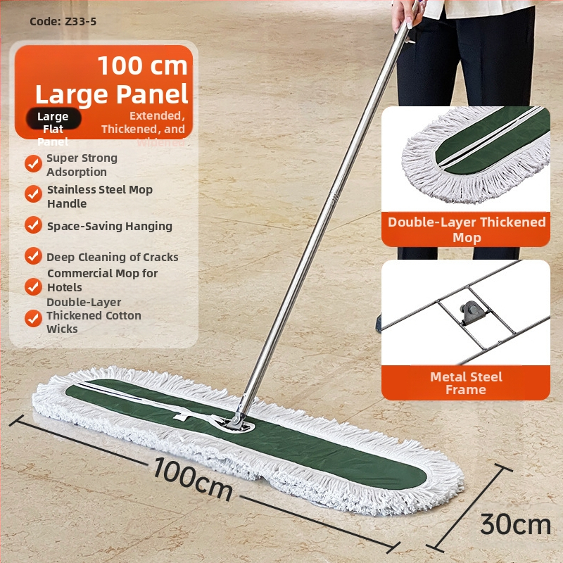 Por toló felmosó, pamut fej, rozsdamentes acél nyél, 145 cm hosszú nyél, 500–800 g tömeg