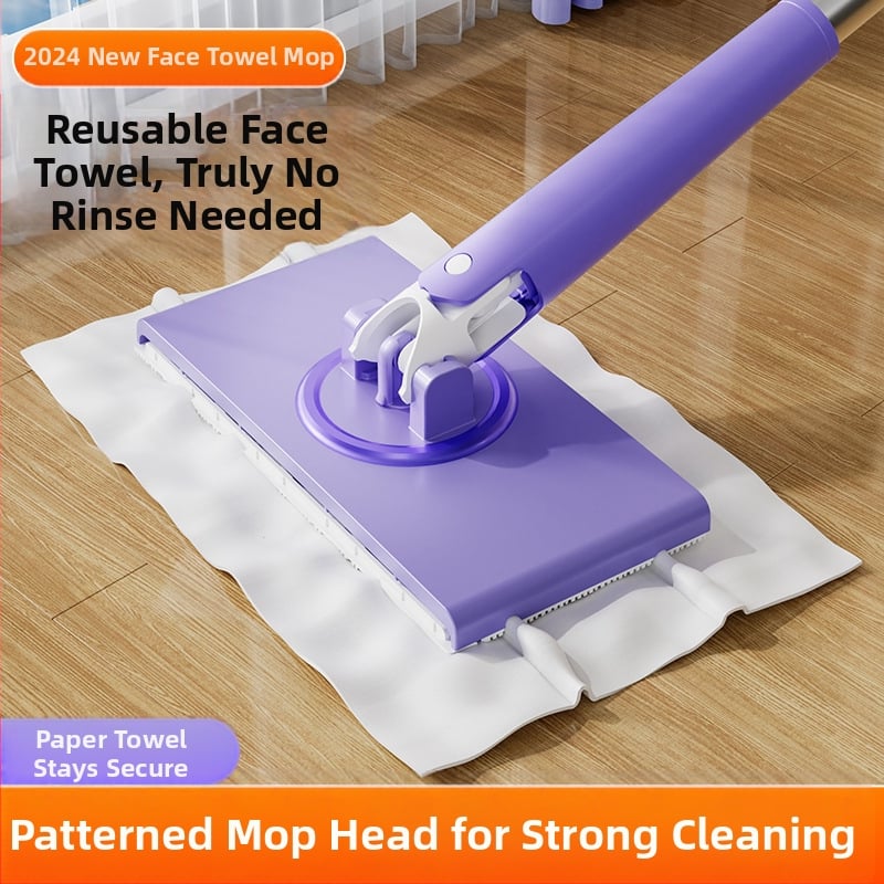 Lapos mop rozsdamentes acél rúddal, funkcionális mop, könnyű 300 g, terhelhetőség <10 kg, bevezetésre került 2024