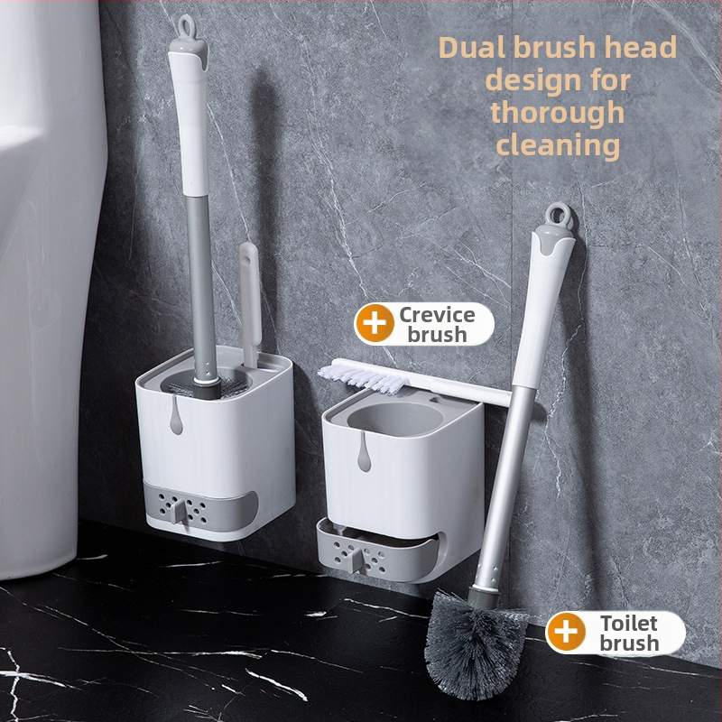 Toaletná kefa, nástenná montáž, bez vŕtania, s odtokovou základňou, pre domáce použitie