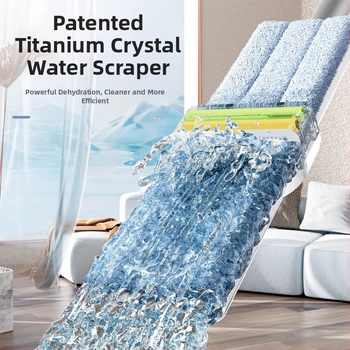 Flat Mop με κεφαλή από Microfiber, ατσάλινο κοντάρι, αποστράγγιση 90–100%, ελαφρύ (κάτω από 3 kg), χωρίς χειρονακτικό πλύσιμο