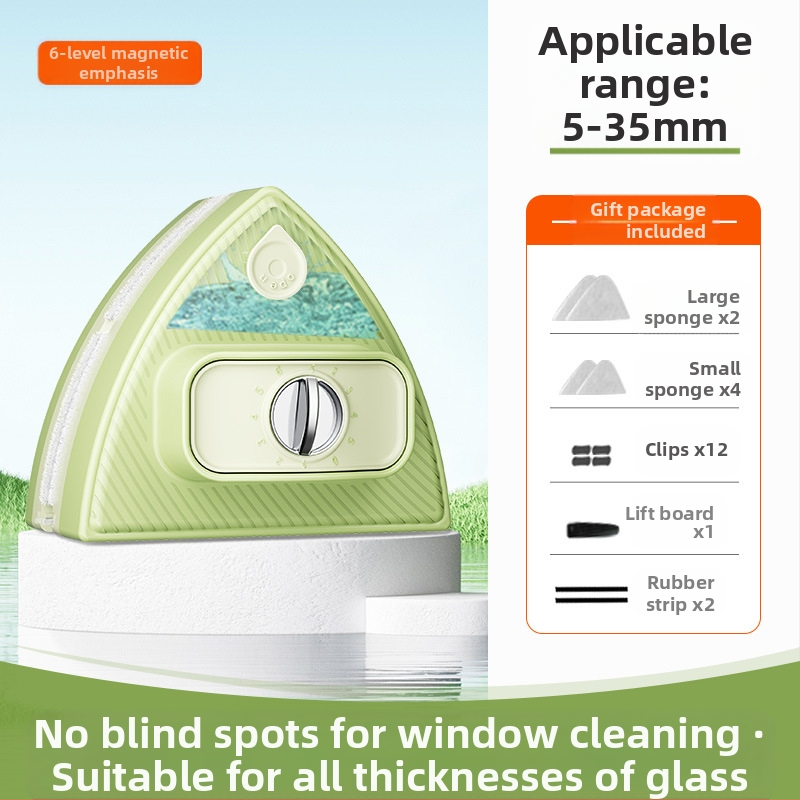Двустранен магнитен почиствач за стъкла с воден резервоар, регулируем пластмасов корпус, за домашна употреба