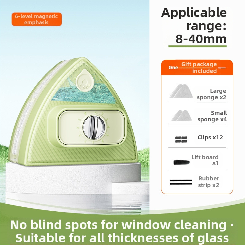 Двустранен магнитен почиствач за стъкла с воден резервоар, регулируем пластмасов корпус, за домашна употреба
