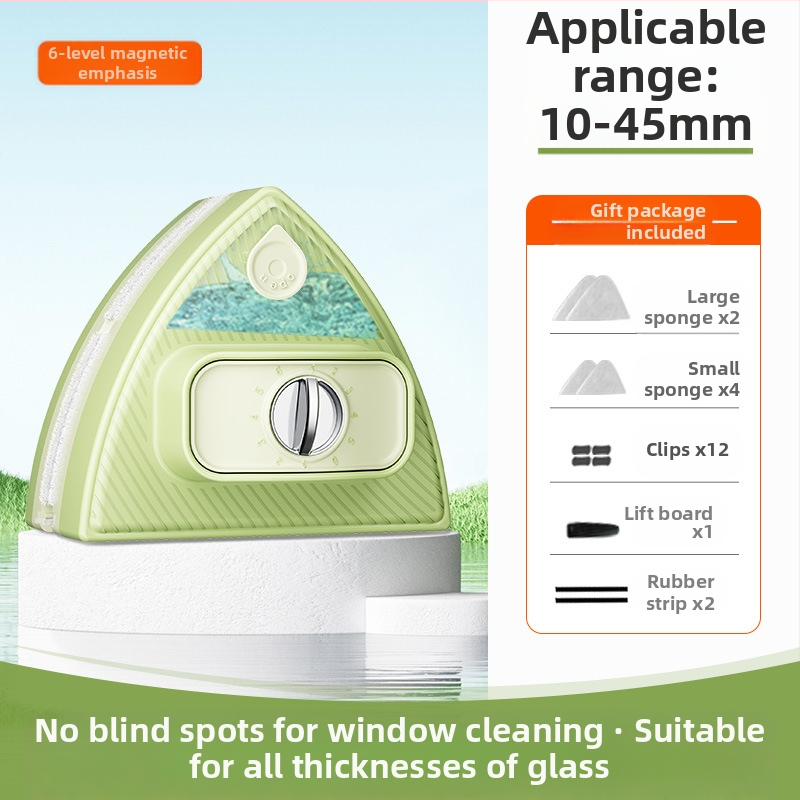 Двустранен магнитен почиствач за стъкла с воден резервоар, регулируем пластмасов корпус, за домашна употреба