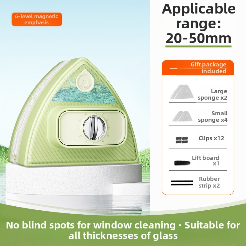Двустранен магнитен почиствач за стъкла с воден резервоар, регулируем пластмасов корпус, за домашна употреба