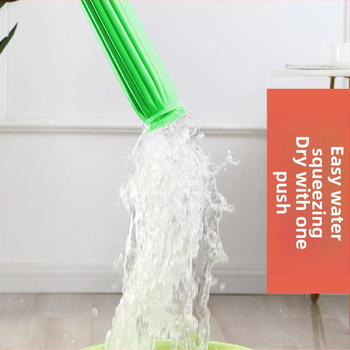 Περιστρεφόμενος Mop με Αυτο-Στύψιμο (Μοπ από Βαμβακερό Νήμα, Microfiber Πανί, Λαβή από Ανοξείδωτο Ατσάλι, Ξήρανση 70–80%, Φορτίο >10 kg)