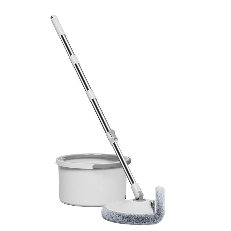 Forgó mop vödörrel – mikroszálas fej, teleszkópos hossz 108-128 cm, rozsdamentes acél rúd, teherbírás > 10 kg