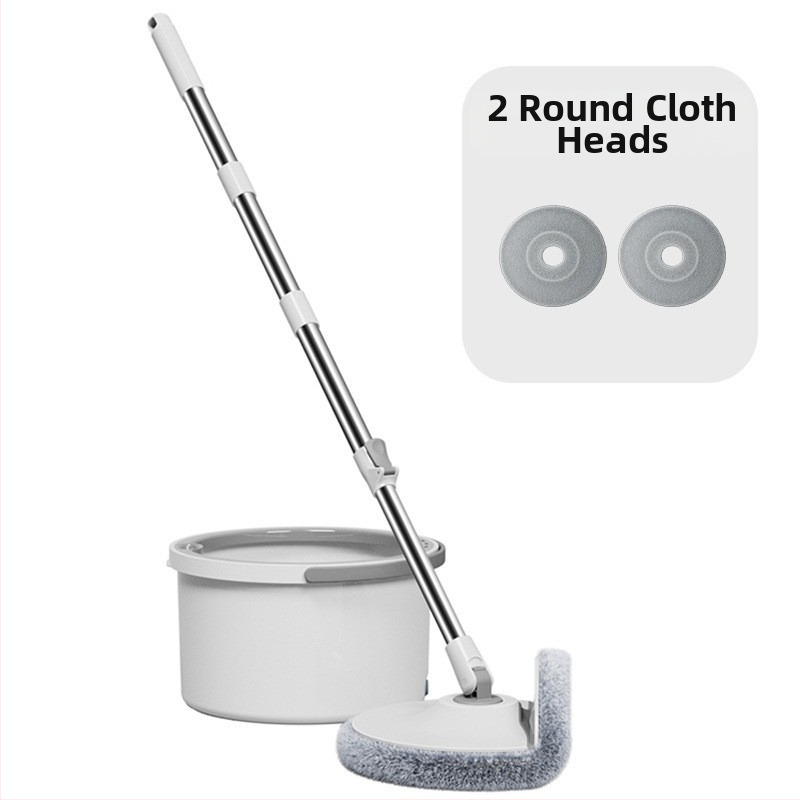 Forgó mop vödörrel – mikroszálas fej, teleszkópos hossz 108-128 cm, rozsdamentes acél rúd, teherbírás > 10 kg