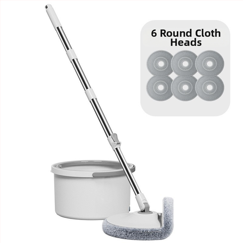 Forgó mop vödörrel – mikroszálas fej, teleszkópos hossz 108-128 cm, rozsdamentes acél rúd, teherbírás > 10 kg