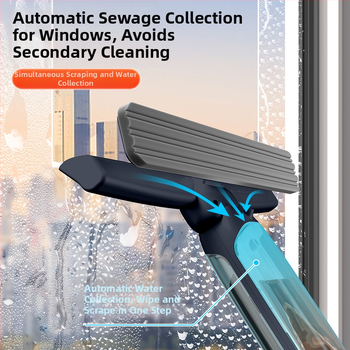 Χειροκίνητος καθαριστής παραθύρων από γυαλί με πανί σε μια πλευρά για τον καθαρισμό αυτοκινήτων