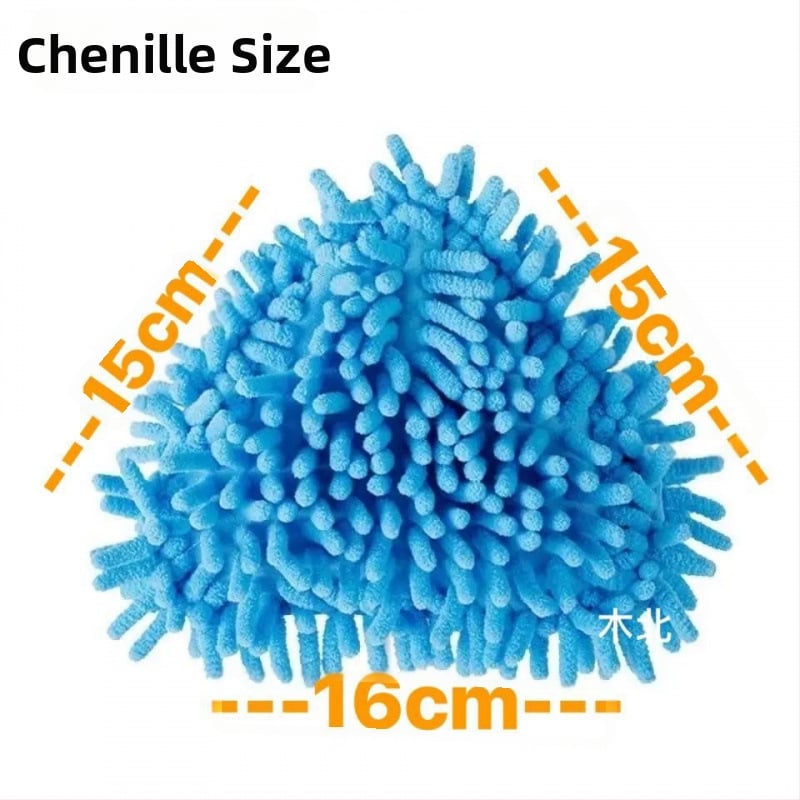 Trikampė chenille šluota — daugiafunkcinis valymas sienoms, grindims, plytelių ir luboms