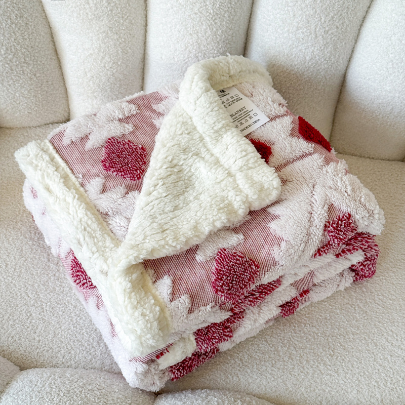 Κουβέρτα με γεωμετρικό σχέδιο, 380 γρ, για άνοιξη και φθινόπωρο, στυλ Νέος Κινέζικος Στυλ