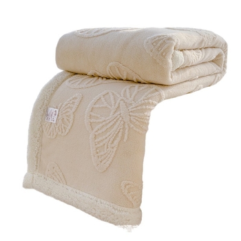 Διπλό στρώμα κουβέρτας με πεταλούδες και λουλούδια, τζακάρντ κοραλλοφλίς, για όλες τις εποχές, μοντέρνο μινιμαλιστικό στυλ