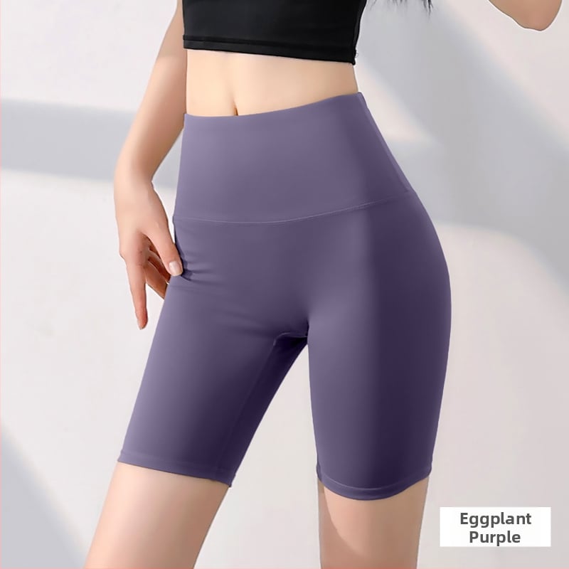 Σορτς γιόγκα υψηλής μέσης, χωρίς ραφές, γρήγορο στέγνωμα, μίγμα πολυεστέρα-ελαστάνης 82,5%/17,5%, κοντό μήκος, για γυναίκες