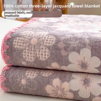 Κουβέρτα από τρεις στρώσεις γάζας με ριγέ μοτίο, 100% βαμβάκι, 1.1–1.5 kg, βαφή αντίδρασης