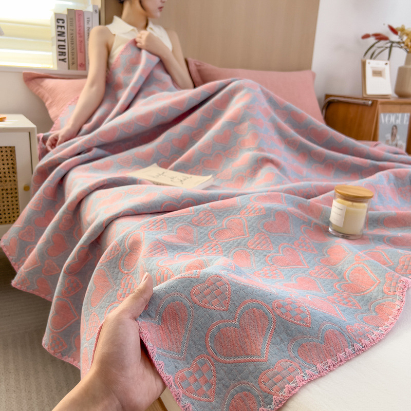 Κουβέρτα από τρεις στρώσεις γάζας με ριγέ μοτίο, 100% βαμβάκι, 1.1–1.5 kg, βαφή αντίδρασης