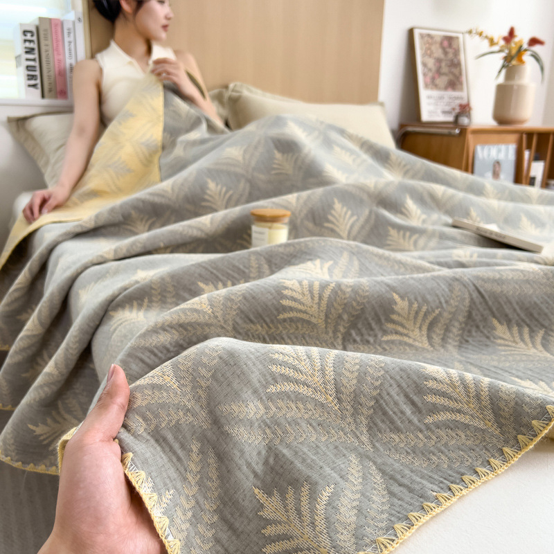 Κουβέρτα από τρεις στρώσεις γάζας με ριγέ μοτίο, 100% βαμβάκι, 1.1–1.5 kg, βαφή αντίδρασης