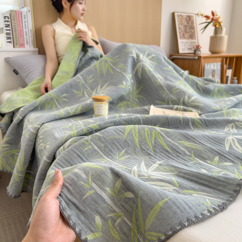 Κουβέρτα από τρεις στρώσεις γάζας με ριγέ μοτίο, 100% βαμβάκι, 1.1–1.5 kg, βαφή αντίδρασης