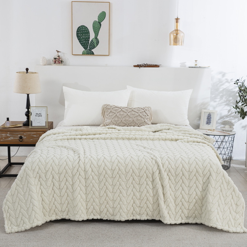 Κουβέρτα από ίνες γάλακτος, διπλής όψης ζακάρ φλίς, πολυεστέρας, κάτω από 300 g, όλες οι εποχές