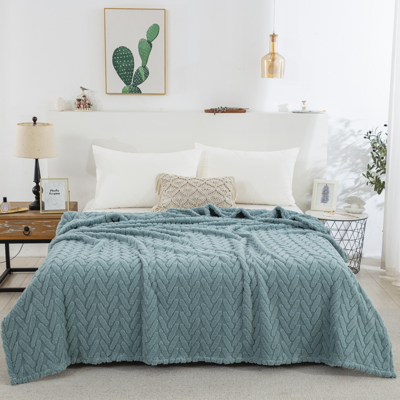 Κουβέρτα από ίνες γάλακτος, διπλής όψης ζακάρ φλίς, πολυεστέρας, κάτω από 300 g, όλες οι εποχές