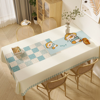 Покривка за маса PVC, правоъгълна, флорална шарка, семпъл и модерен стил