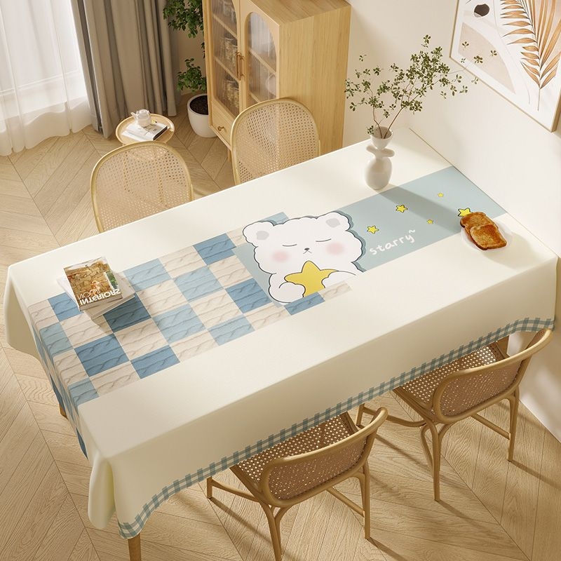 Покривка за маса PVC, правоъгълна, флорална шарка, семпъл и модерен стил