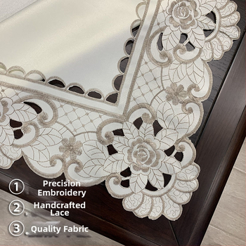 Покривка за маса за кафе, правоъгълна, в европейски стил, от плат, прахоустойчива и против изгаряния, за дневната.