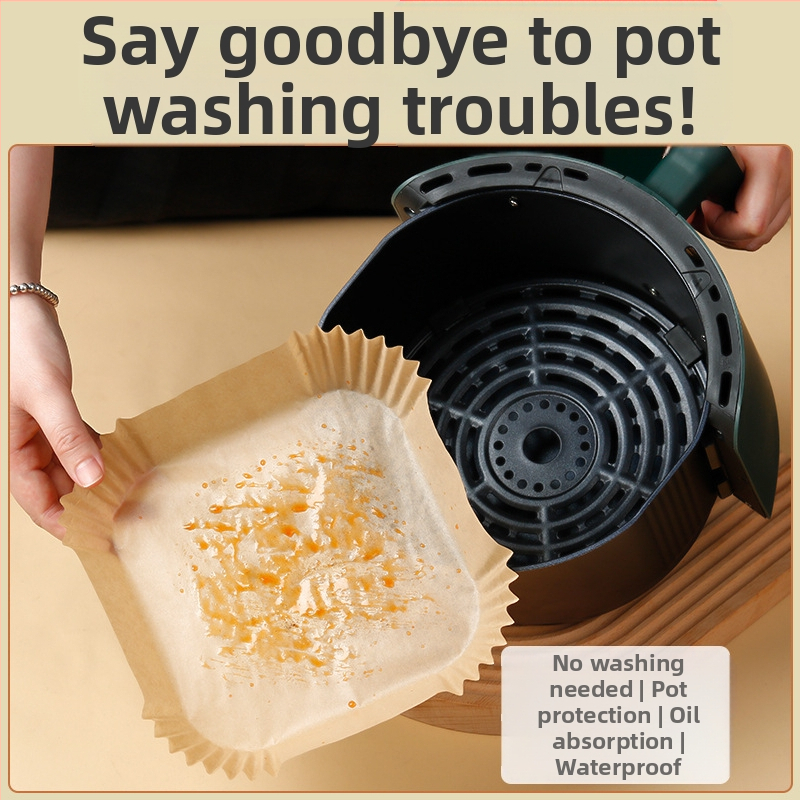 Квадратно силиконово хартия за печене за фритюрник, 38-40 г/м², силиконово покритие