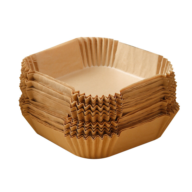 Kvadratinis silikoninis aliejinis kepimo popierius oro frituvei, 38-40 g/m²