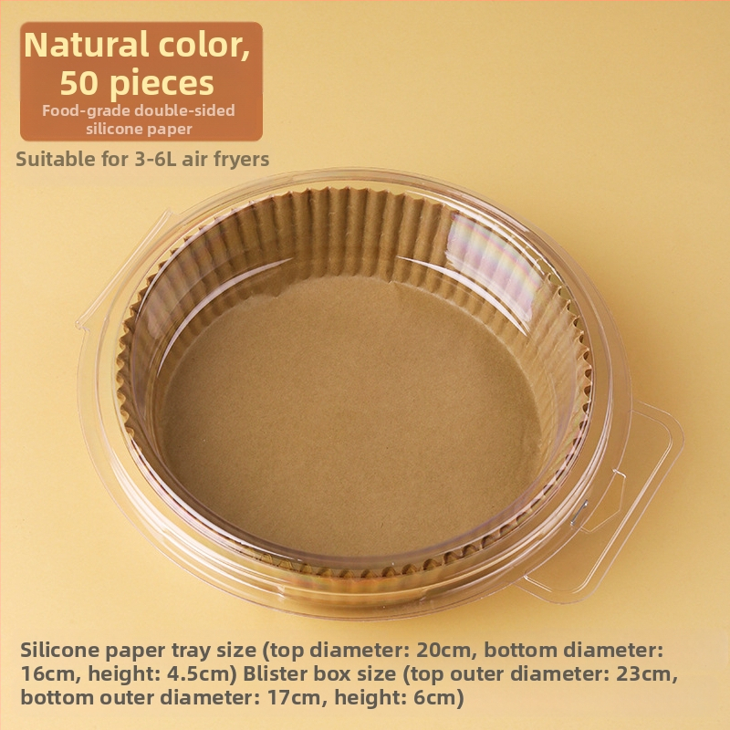 Kvadratinis silikoninis aliejinis kepimo popierius oro frituvei, 38-40 g/m²