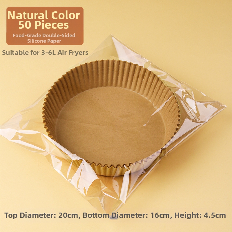 Kvadratinis silikoninis aliejinis kepimo popierius oro frituvei, 38-40 g/m²