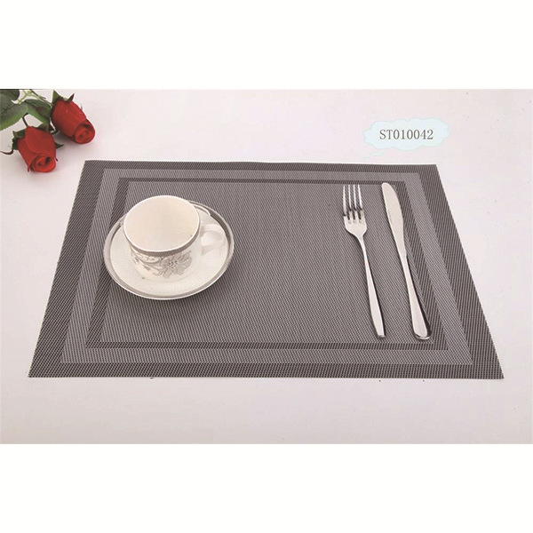 Európai stílusú modern PVC étkezési alátét diagonális dupla kerettel, vízálló, olajálló, égésálló, hőszigetelő