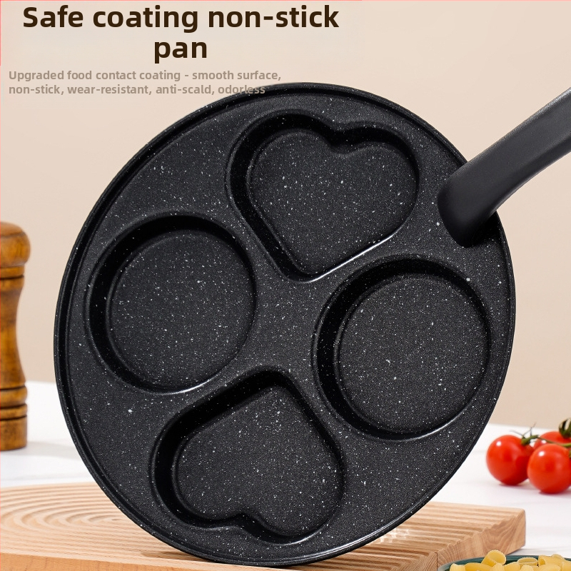 Тиган за яйца с незалепващо покритие и мултигрид дизайн, от фин желязо, дълбочина 2 cm, тегло 350 g