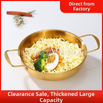 Korejiečių stiliaus nerūdijančio plieno makaronų sriubų puodas, namų naudojimui, neelektrinis, suderinamas su įprasta virykle