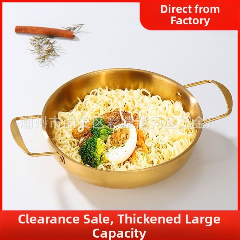 Korejiečių stiliaus nerūdijančio plieno makaronų sriubų puodas, namų naudojimui, neelektrinis, suderinamas su įprasta virykle