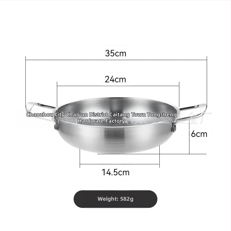 Korejiečių stiliaus nerūdijančio plieno makaronų sriubų puodas, namų naudojimui, neelektrinis, suderinamas su įprasta virykle
