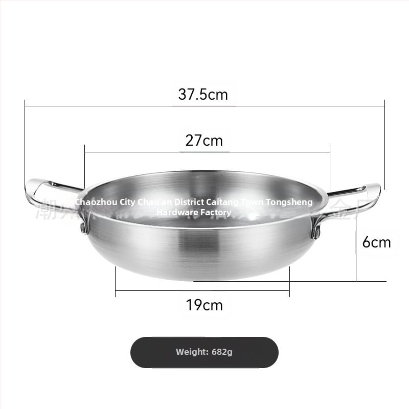 Korejiečių stiliaus nerūdijančio plieno makaronų sriubų puodas, namų naudojimui, neelektrinis, suderinamas su įprasta virykle