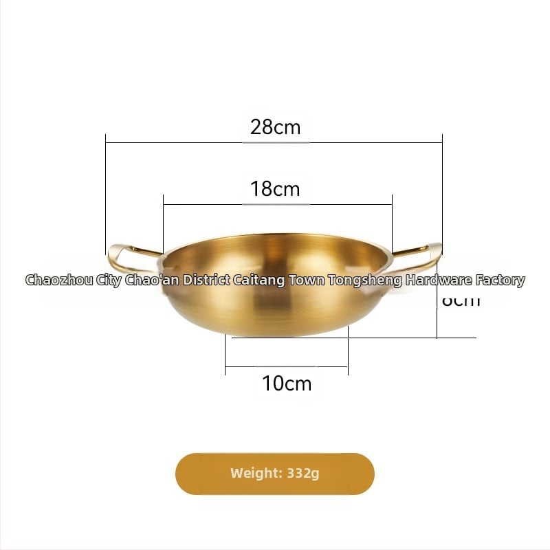 Korejiečių stiliaus nerūdijančio plieno makaronų sriubų puodas, namų naudojimui, neelektrinis, suderinamas su įprasta virykle