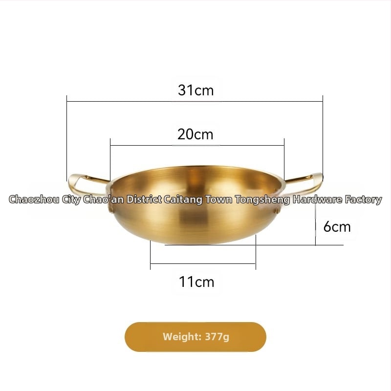 Korejiečių stiliaus nerūdijančio plieno makaronų sriubų puodas, namų naudojimui, neelektrinis, suderinamas su įprasta virykle