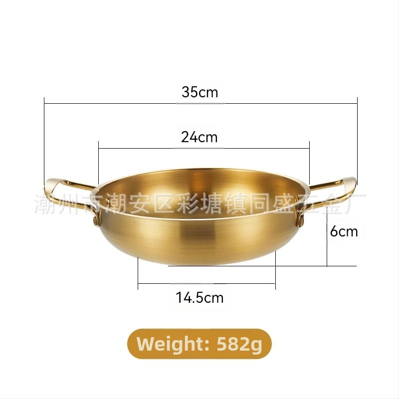 Korejiečių stiliaus nerūdijančio plieno makaronų sriubų puodas, namų naudojimui, neelektrinis, suderinamas su įprasta virykle