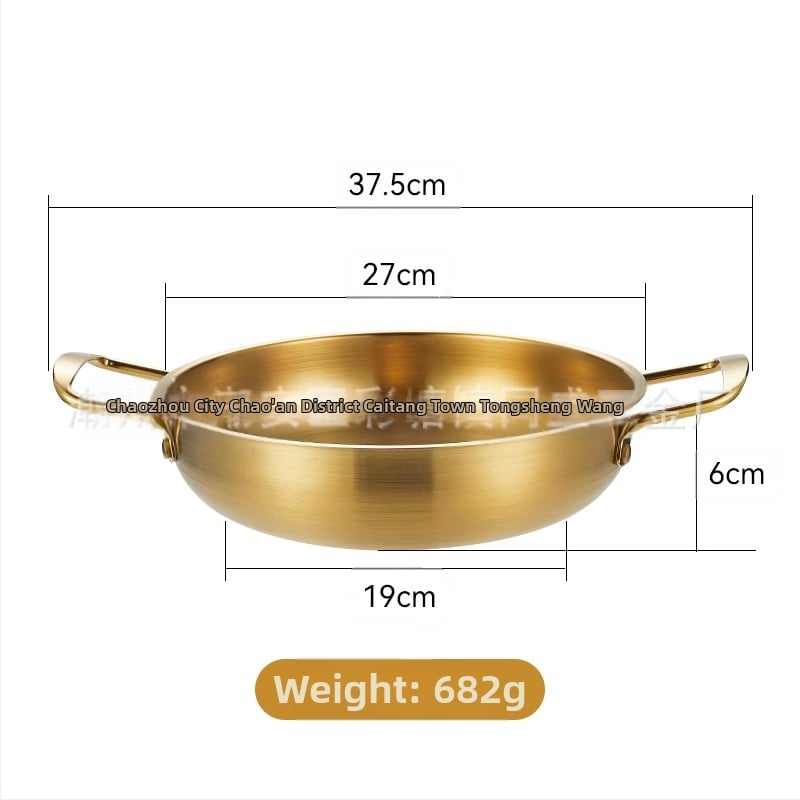 Korejiečių stiliaus nerūdijančio plieno makaronų sriubų puodas, namų naudojimui, neelektrinis, suderinamas su įprasta virykle