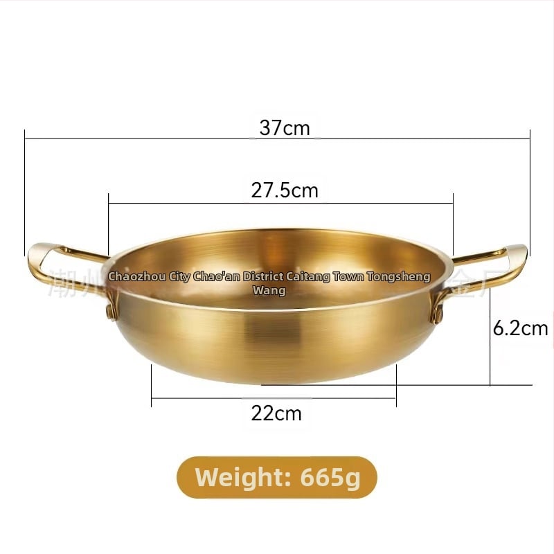 Korejiečių stiliaus nerūdijančio plieno makaronų sriubų puodas, namų naudojimui, neelektrinis, suderinamas su įprasta virykle