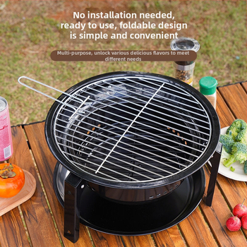 Nešiojama arkos formos kepsninė, sulankstomas kempt grilis su nerūdijančio plieno vielos rėmu, 2,5 kg