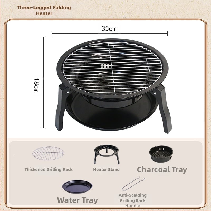 Nešiojama arkos formos kepsninė, sulankstomas kempt grilis su nerūdijančio plieno vielos rėmu, 2,5 kg