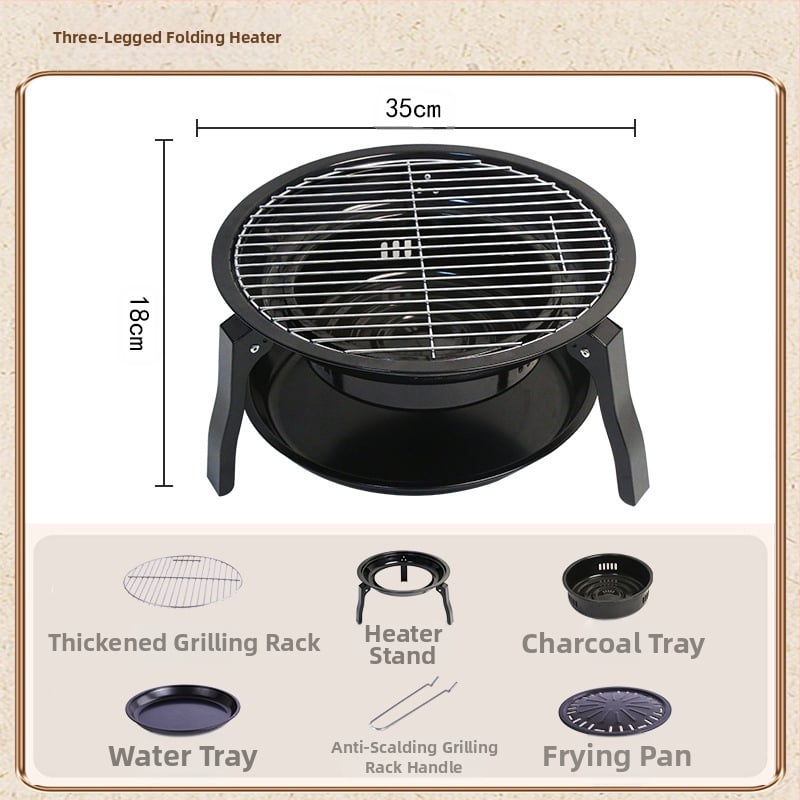 Nešiojama arkos formos kepsninė, sulankstomas kempt grilis su nerūdijančio plieno vielos rėmu, 2,5 kg