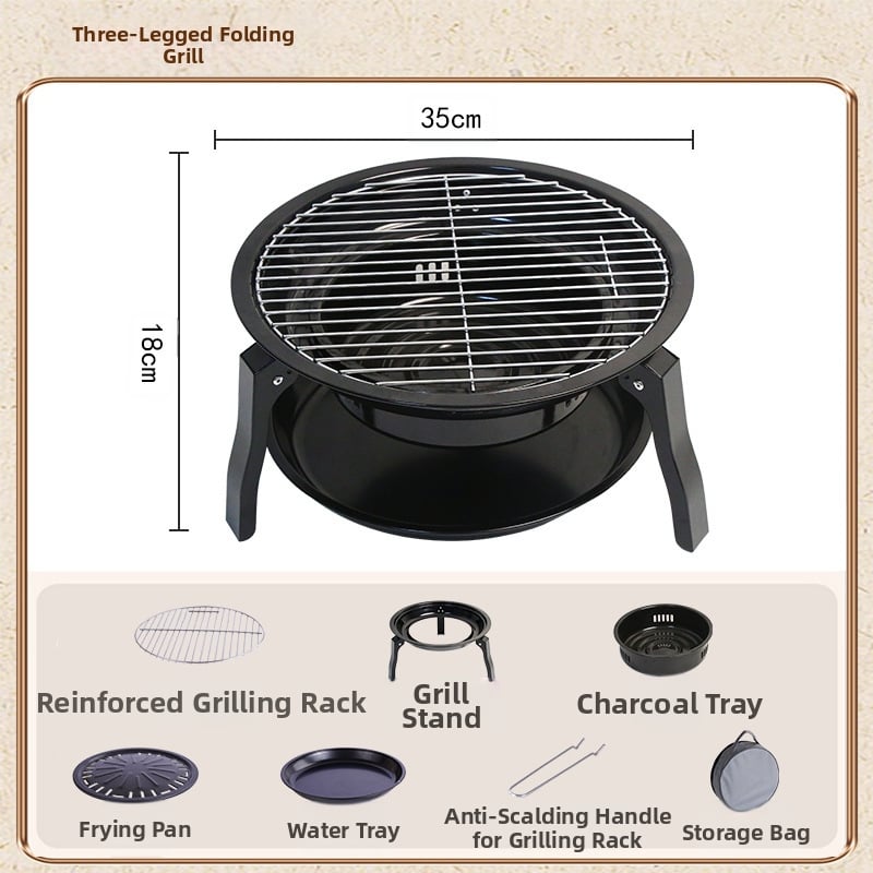 Nešiojama arkos formos kepsninė, sulankstomas kempt grilis su nerūdijančio plieno vielos rėmu, 2,5 kg