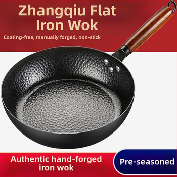 Geležinė kepimo keptuvė be dangos, be dangos, su daugiasluoksniu dugnu, suderinama su indukcine ir dujine virykle, stiklo dangtis iš nerūdijančio plieno