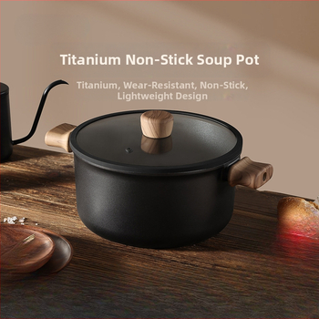 Тиган за супа с двойни дръжки, незалепващ, модел 985, обем 2.1–3 л, материал: коприна