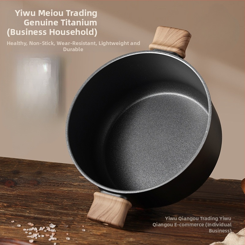 Тиган за супа с двойни дръжки, незалепващ, модел 985, обем 2.1–3 л, материал: коприна