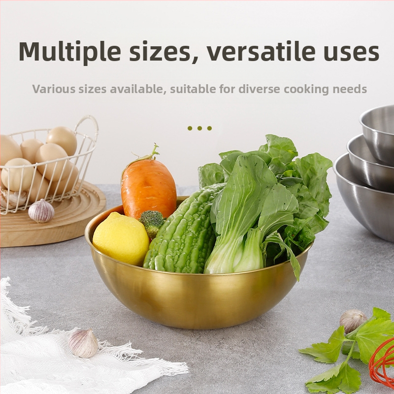 Салатна купа, неравна форма, 201 неръждаема стомана, шлайфована повърхност, модерен прост дизайн